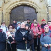 2020 01 19 rando devant eglise pimbo sur chemin st jacques