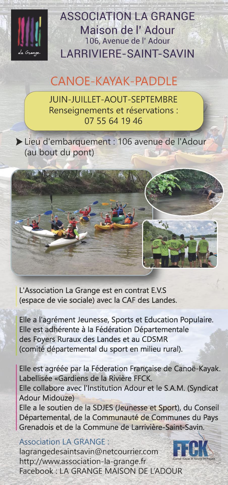 La grange 2025 canoe kayak paddle page 1