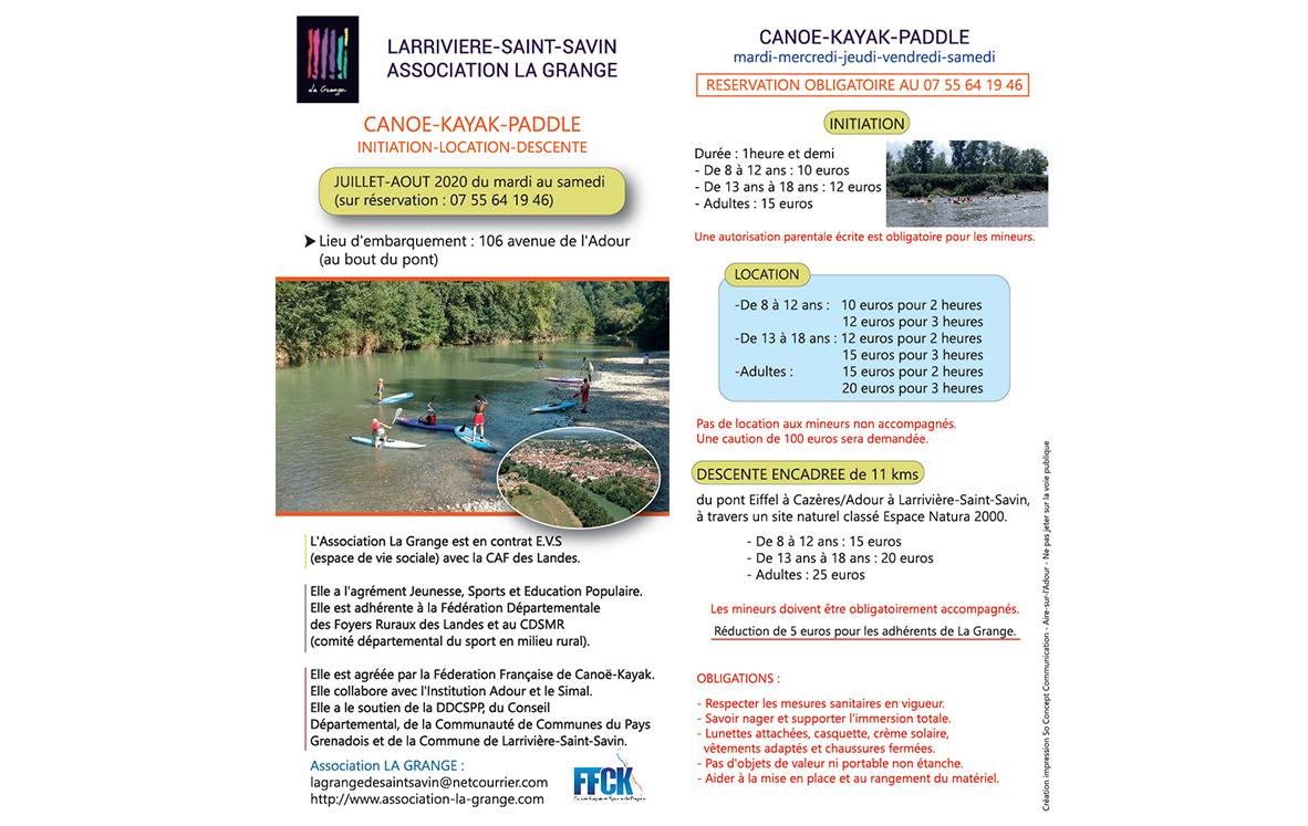 La Grange Canoë Kayak Descente