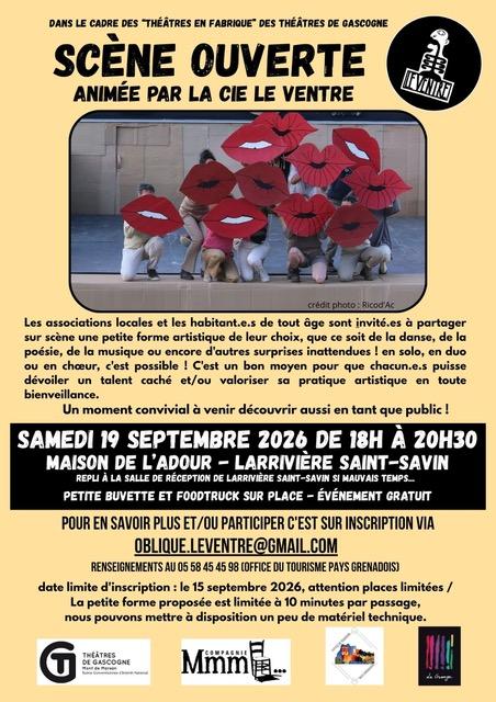 19 09 2026 scene ouverte larriviere saint savin
